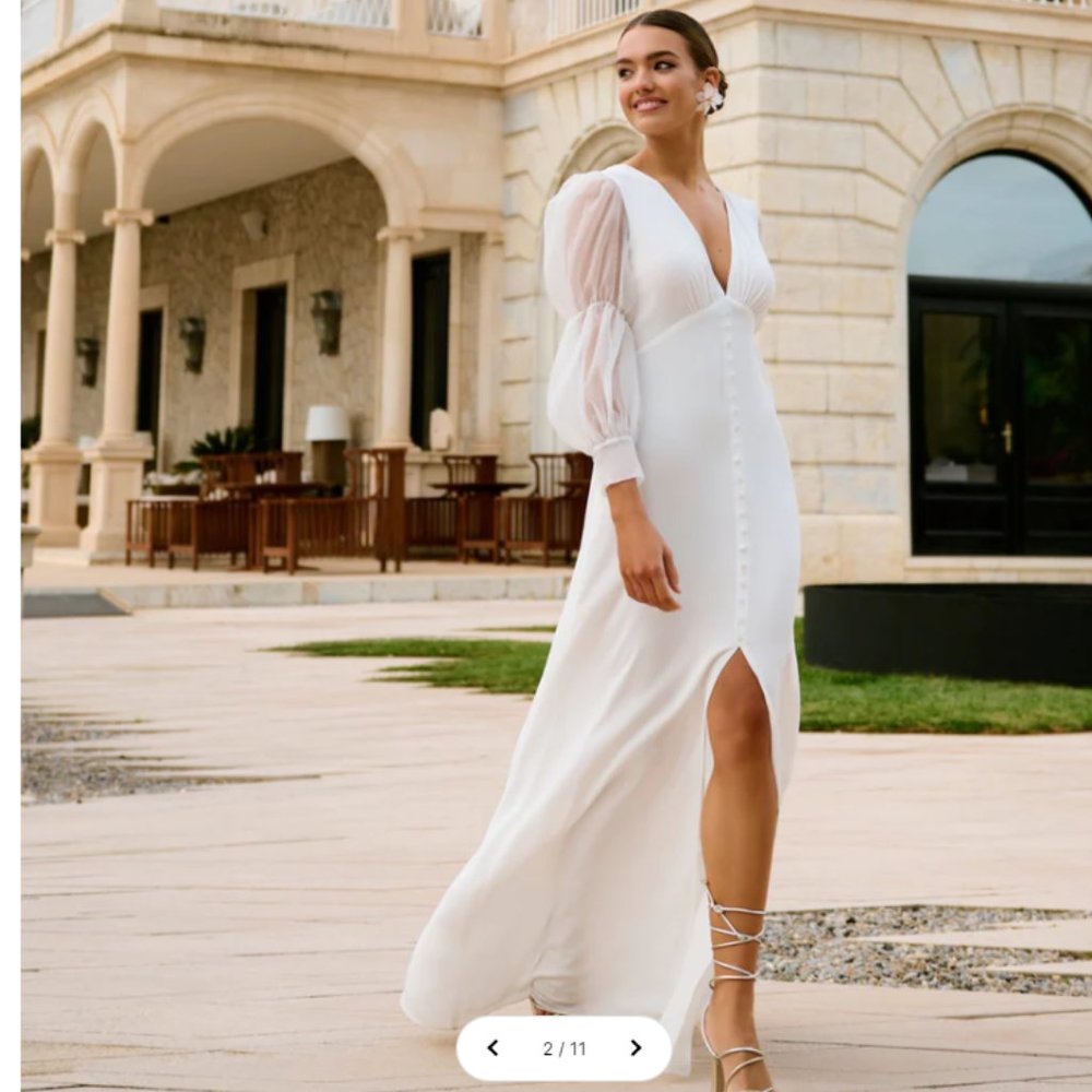 Lady Pipa White Narciso Dress in XS